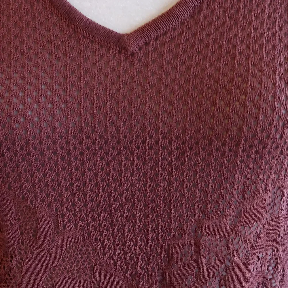 Peruvian Connection Sedona Red LA Jolla Tunic . Boho . Soft Girl.  Coastal - Picture 3 of 12